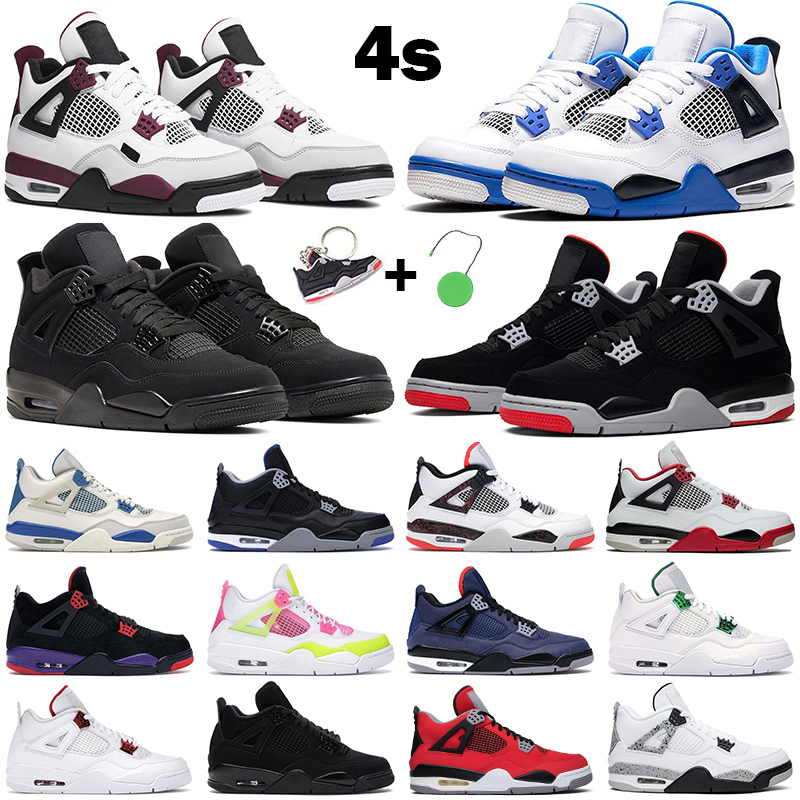 New men women 4s basketball shoes Fire Red 4 Black Cat Pure Money Guava Ice Metallic Purple mens trainers sneakers size 5.5-13
New men women 4s basketball shoes Fire Red 4 Black Cat Pure Money Guava Ice Metallic Purple mens trainers sneakers size 5.5-13