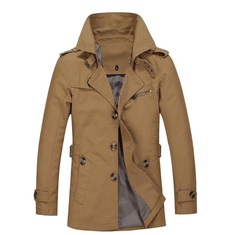 WENYUJH Autumn/winter Coat Men Jackets Casual Outwear Windbreaker Jacket Plush Insided Long Winter Coat Large Size 5XL 201120