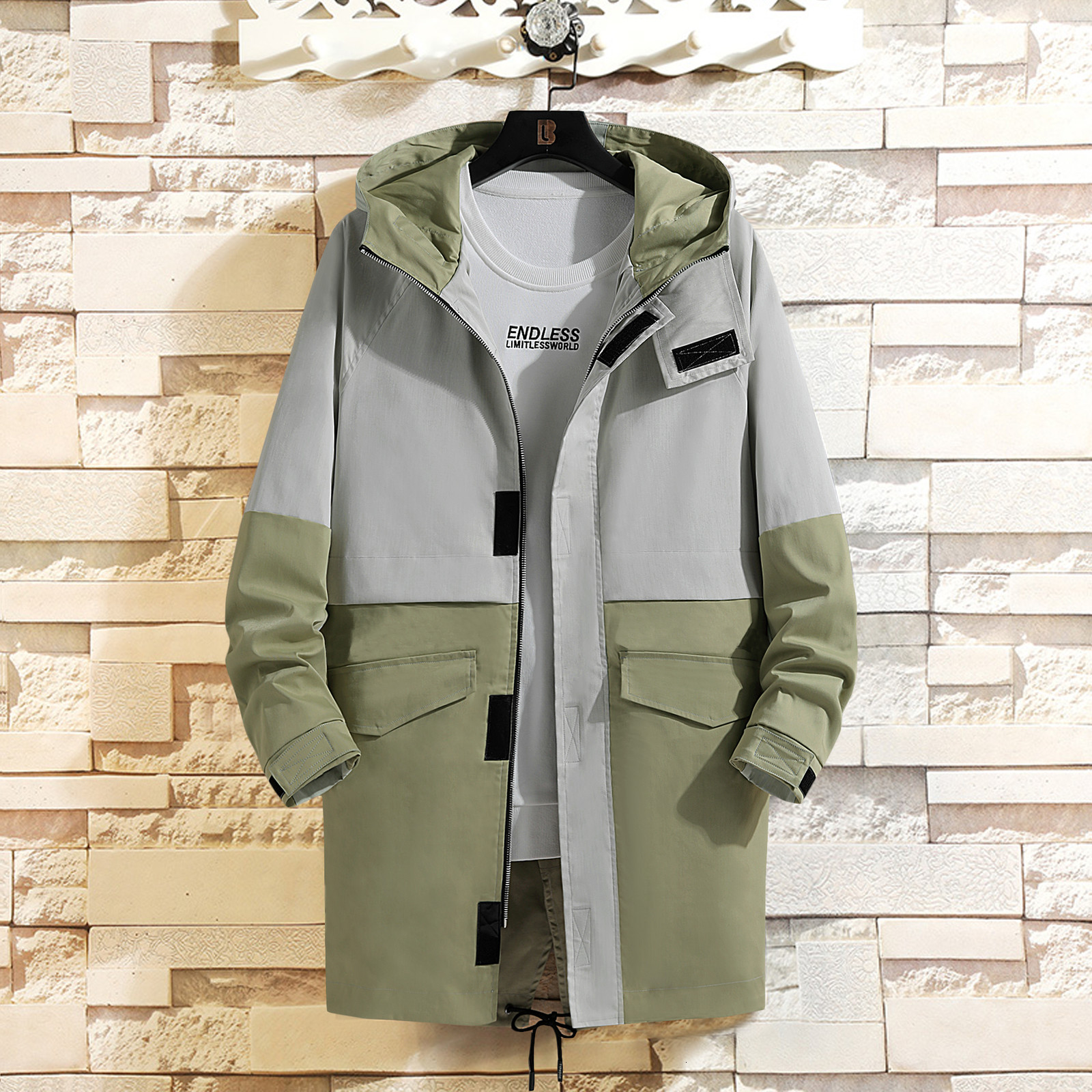 2021 New Black Trench Gray Man Jacket Windbreakers X-long Fashion Spring Jackets 6674, 7775 2
2021 New Black Trench Gray Man Jacket Windbreakers X-long Fashion Spring Jackets 6674, 7775 2