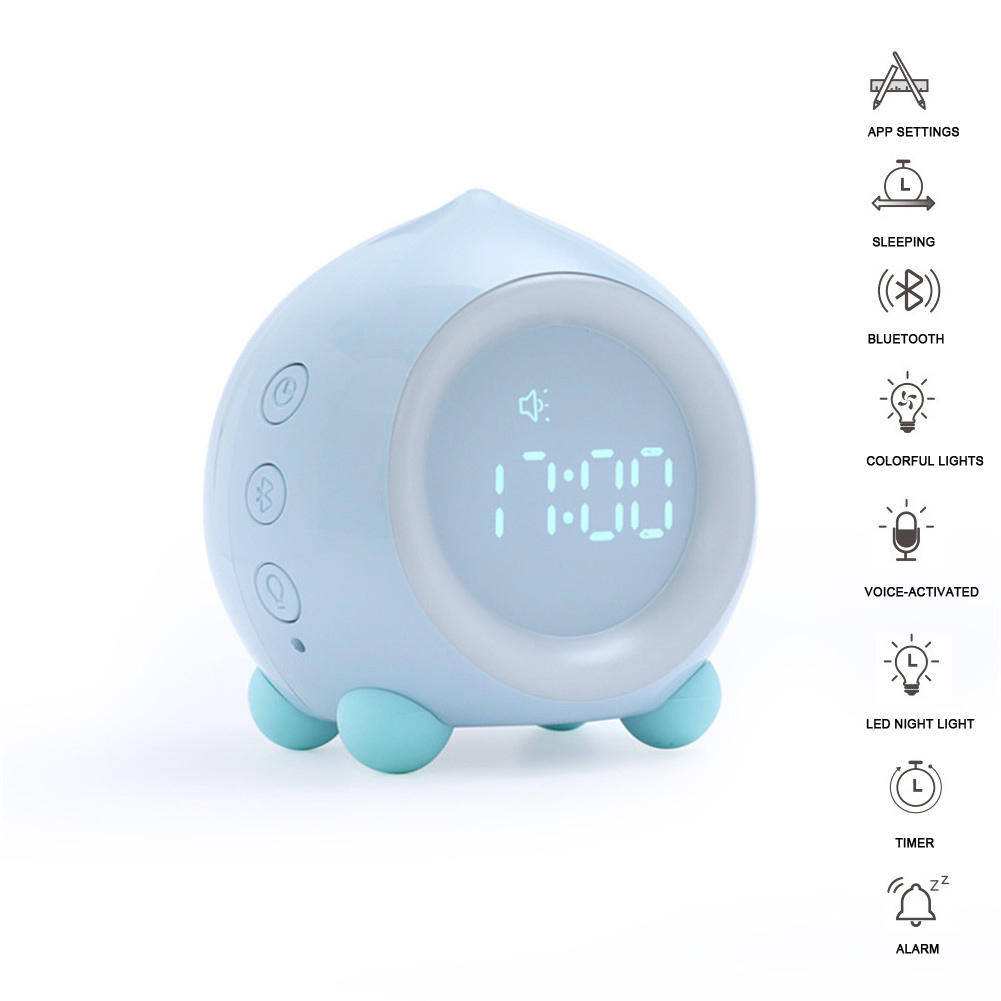 Led Kids Smart Alarm 7 Colors Changing Bedroom Student Digital Display Table Clock For Daily Wake Up 201118