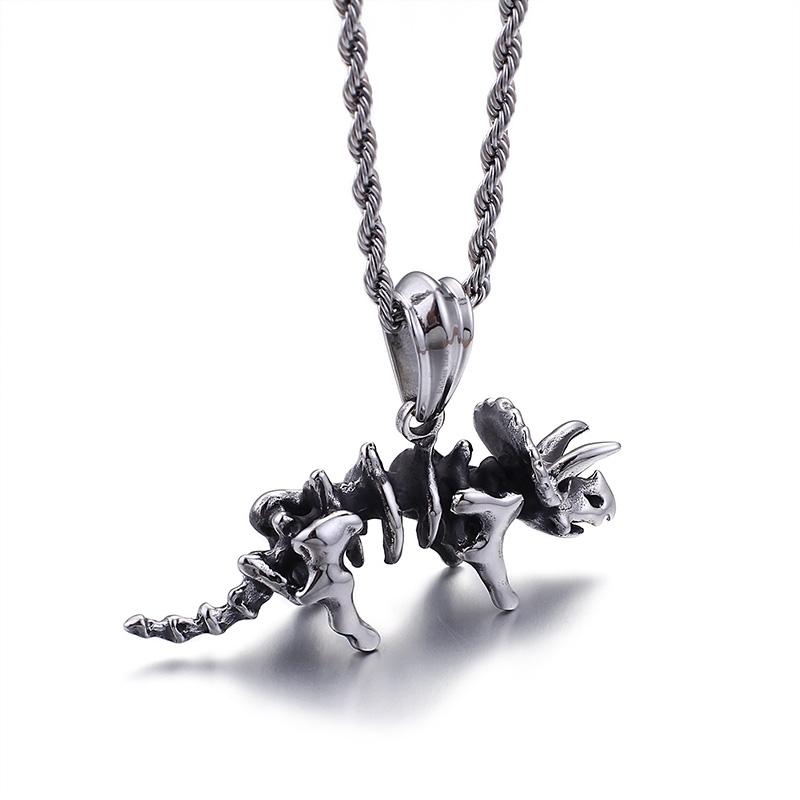 GNAYY Jewelry stainless steel biker cool Sexy triceratops pendant necklace with rope chain 4mm 22 inch
GNAYY Jewelry stainless steel biker cool Sexy triceratops pendant necklace with rope chain 4mm 22 inch