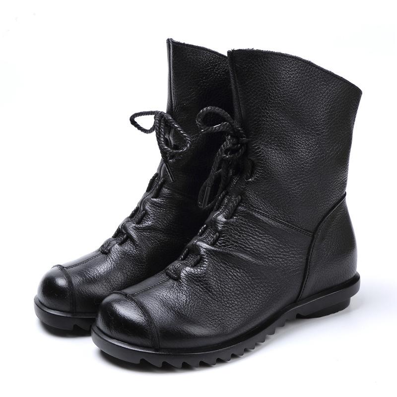 2020 Autumn Winter Retro Original Genuine Leather Shoes Woman Riding Boots Flat Soft Comfortable Warm Winter Boots Women, Black
2020 Autumn Winter Retro Original Genuine Leather Shoes Woman Riding Boots Flat Soft Comfortable Warm Winter Boots Women, Black