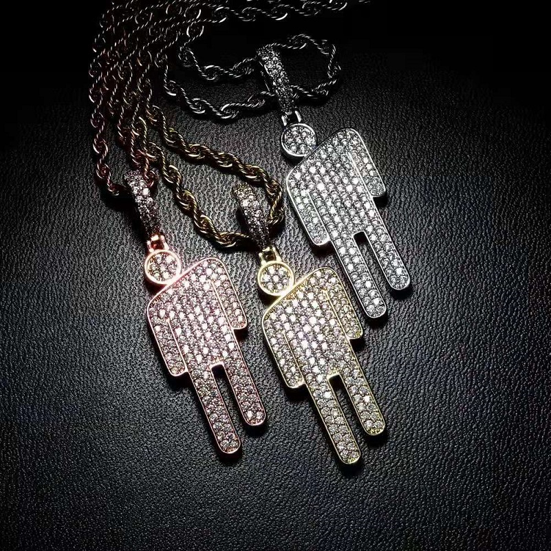 iced out Billie Eilish same pendant necklace mens luxury designer bling diamond body shape pendants 18k gold plate hip hop necklaces jewelry, Silver
iced out Billie Eilish same pendant necklace mens luxury designer bling diamond body shape pendants 18k gold plate hip hop necklaces jewelry, Silver