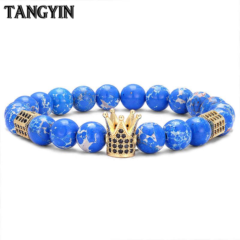 Fashion couple bracelet 8mm emperor stone tiger eye stone beads CZ Crown Bracelet Men Charm Strand Men Jewelry Gifts
Fashion couple bracelet 8mm emperor stone tiger eye stone beads CZ Crown Bracelet Men Charm Strand Men Jewelry Gifts