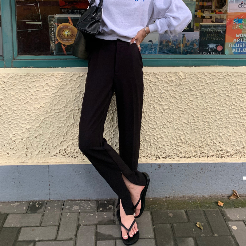 Black 2021 New Straight-waisted High-waisted Female Pants Fall Kpop Style Women's Clothing 97xi 4YI8
Black 2021 New Straight-waisted High-waisted Female Pants Fall Kpop Style Women's Clothing 97xi 4YI8