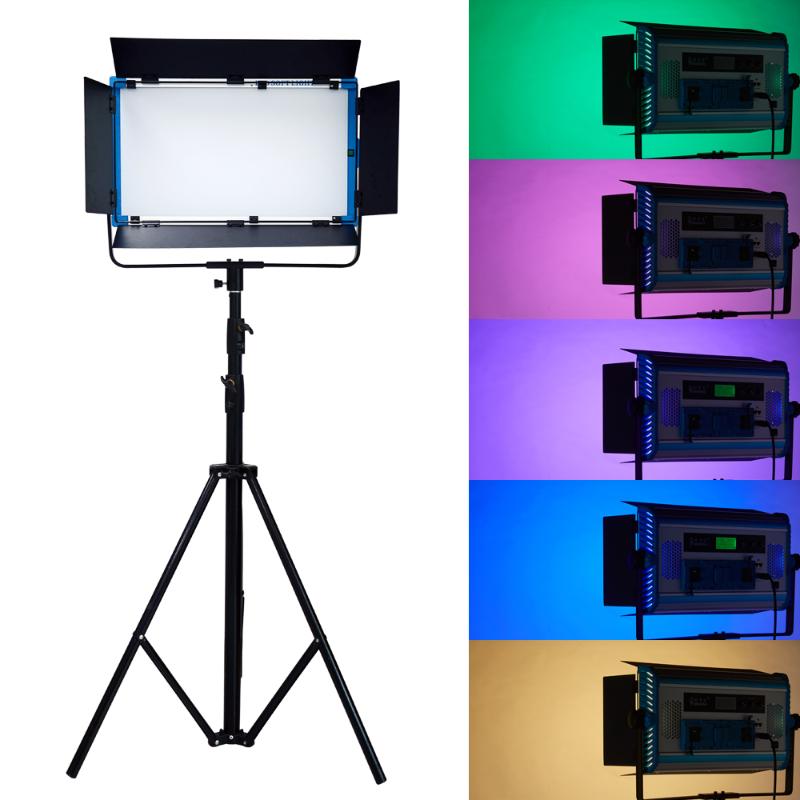 140W RGB Dimmable Yidoblo A-2200C 4 Colors Pro LED Lamp Video Film LED Soft Light Panel with LCD Screen Phone App Remote Control
140W RGB Dimmable Yidoblo A-2200C 4 Colors Pro LED Lamp Video Film LED Soft Light Panel with LCD Screen Phone App Remote Control