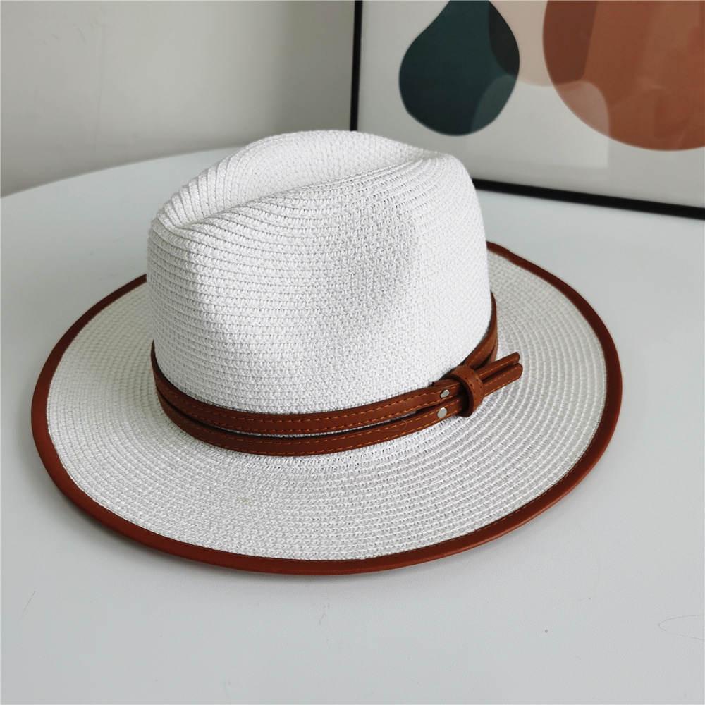 Wide Brim Hats Fedora Women Solid Ribbon Band Formal Dress Wedding Jazz Caps Classic Red Green White Felted Spring Men