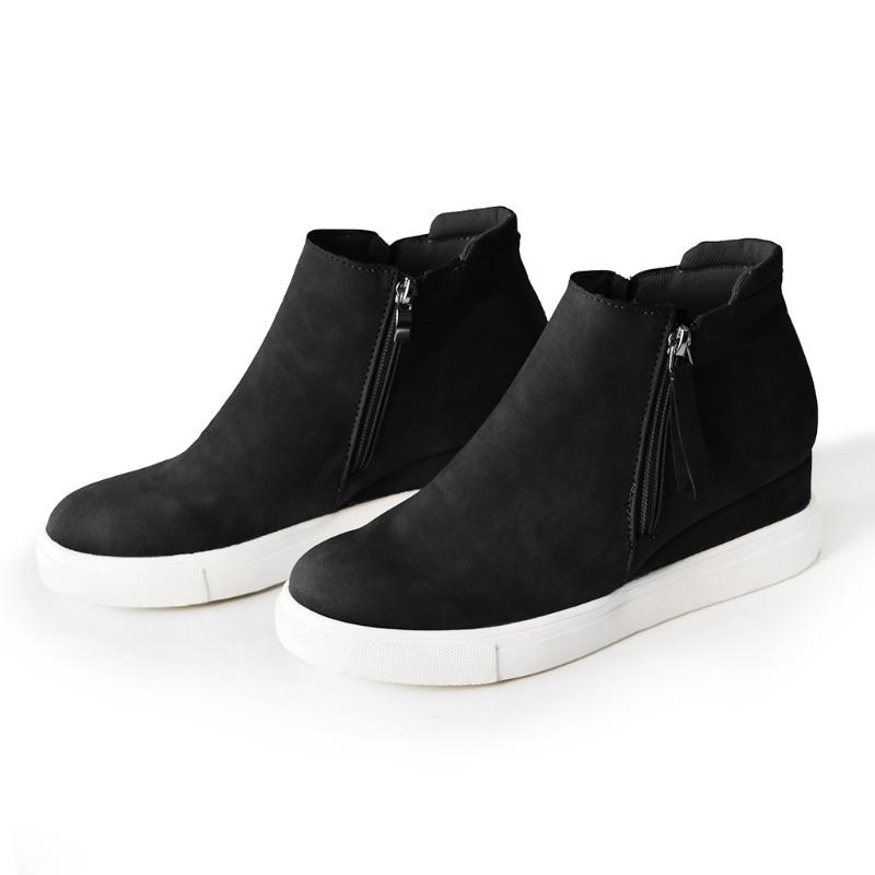 Women's Ankle Boots Plus Size Platform Students Casual Shoes Wedges Sneakers Ladies Platform Increasing Shoes Elastic Band, Black
Women's Ankle Boots Plus Size Platform Students Casual Shoes Wedges Sneakers Ladies Platform Increasing Shoes Elastic Band, Black
