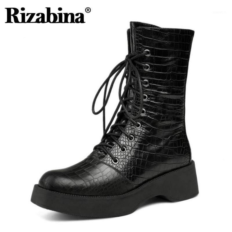 Rizabina Real Leather Women Mid Calf Boots Zipper Round Toe Cross Strap Shoes Warm Boots Women Fashion Payty Footwear Size 34-401, Black
Rizabina Real Leather Women Mid Calf Boots Zipper Round Toe Cross Strap Shoes Warm Boots Women Fashion Payty Footwear Size 34-401, Black