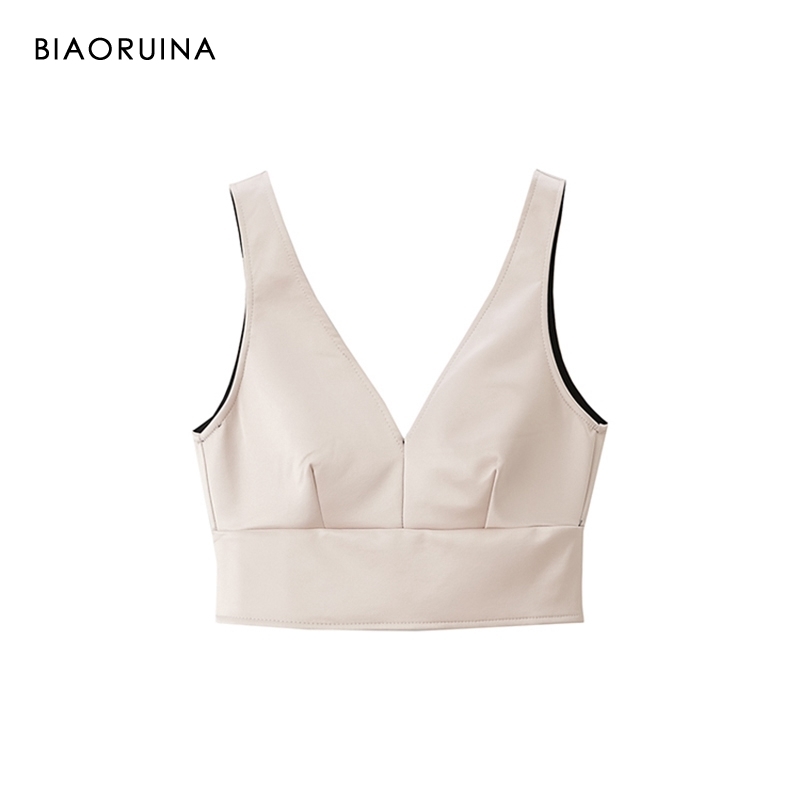 BIAORUINA Women' Satin V-neck Sexy Short Tank Top Back Zipper Backless Summer Fashion Crop Top High Waist Chic Camisole Y200824, Beige
BIAORUINA Women' Satin V-neck Sexy Short Tank Top Back Zipper Backless Summer Fashion Crop Top High Waist Chic Camisole Y200824, Beige