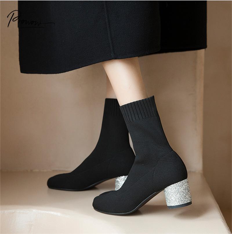Prowow New Fashion Style Black Women Ankle Boots Round Toe Slip On Thick Mid Heel Ladies Autumn Boots Shoes Women, As pic
Prowow New Fashion Style Black Women Ankle Boots Round Toe Slip On Thick Mid Heel Ladies Autumn Boots Shoes Women, As pic