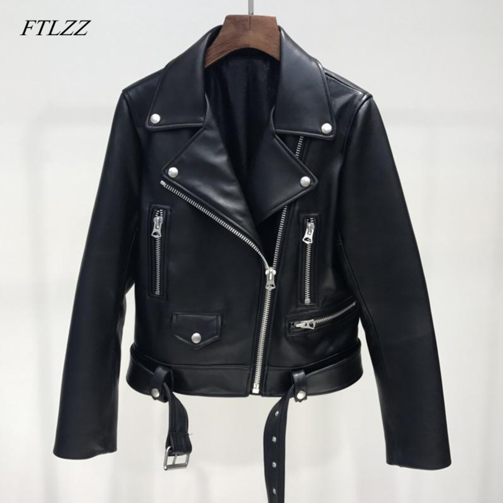FTLZZ New Autumn Women Pu Jacket Woman Zipper Belt Short Coat Female Black Punk Bomber Faux Leather Outwear
FTLZZ New Autumn Women Pu Jacket Woman Zipper Belt Short Coat Female Black Punk Bomber Faux Leather Outwear