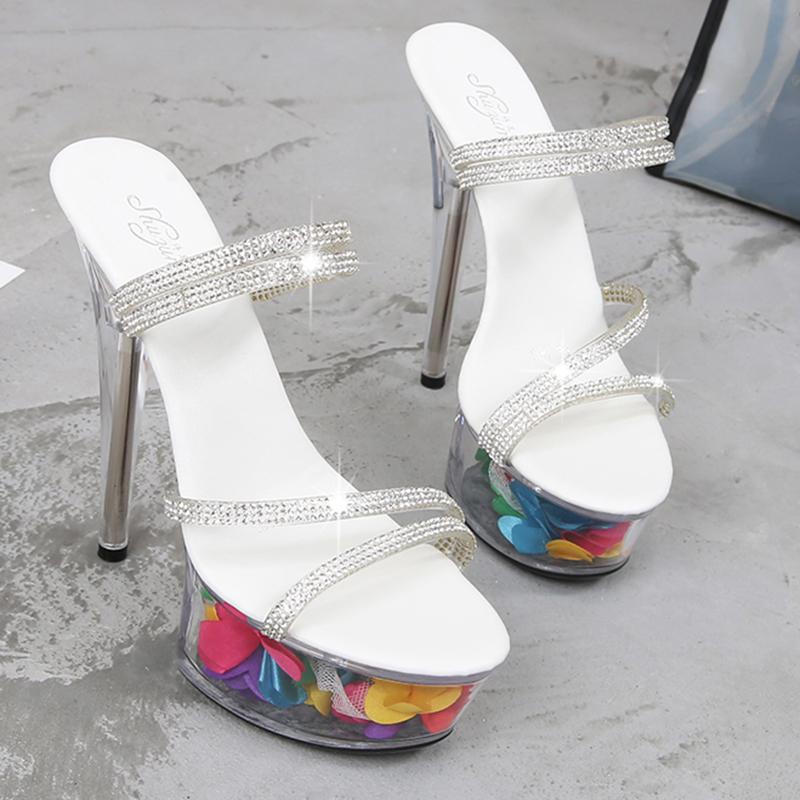2021 Summer Designer Women Flower Fetish High Heels Sandals 4.5cm Platform PVC Heels Sandals StileBig Size Wedding Lady Shoes, 13cm high heels
2021 Summer Designer Women Flower Fetish High Heels Sandals 4.5cm Platform PVC Heels Sandals StileBig Size Wedding Lady Shoes, 13cm high heels