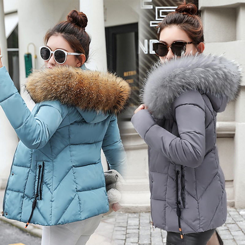 Winter Jacket Women Parkas for Coat Fashion Female Down Jacket With a Hood Large Faux Fur Collar Coat Autumn high quality 200928