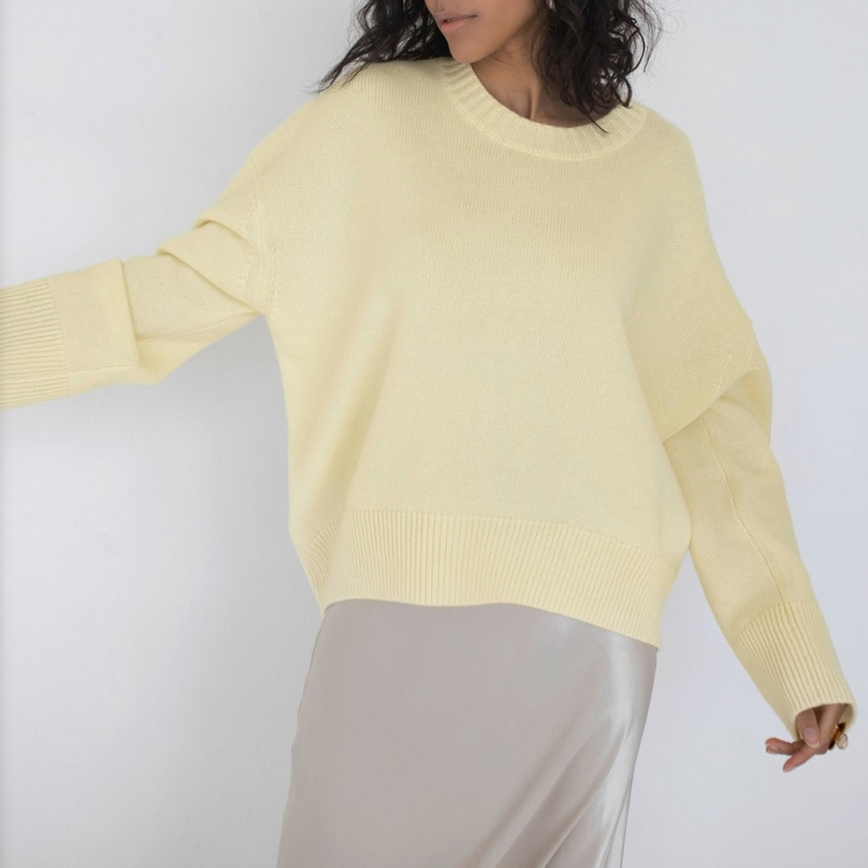 Wixra Ladies Knitted Sweater Women's Pullovers Knit Jumper Autumn Winter Basic Women Sweaters Soft Tops Knitwear 201017