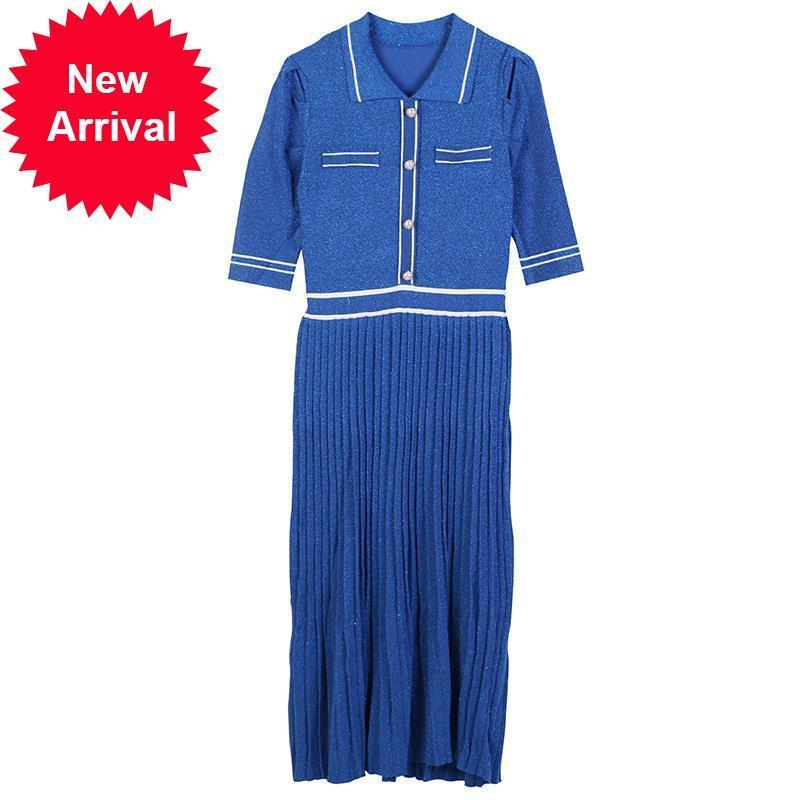 Outono 2021 Inverno Moda Feminina Csaul Luxo Elegante Manga Curta Listra De Ouro Midi Fino Malha Vestido Longo Design Da Marca Roupas 32JU, Blue
Outono 2021 Inverno Moda Feminina Csaul Luxo Elegante Manga Curta Listra De Ouro Midi Fino Malha Vestido Longo Design Da Marca Roupas 32JU, Blue