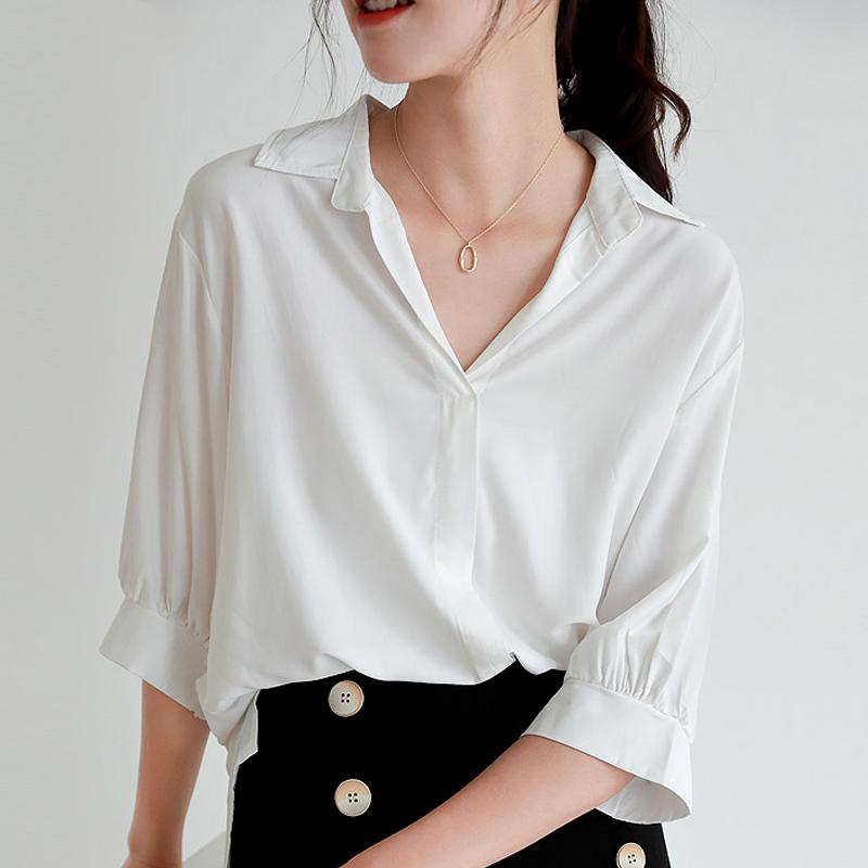Women's Blouses & Shirts Summer Plus Size V-neck Chiffon Shirt 2022 Blusas Short Sleeve Women Casual Loose Blouse Solid Pullover Clothing 10, White
Women's Blouses & Shirts Summer Plus Size V-neck Chiffon Shirt 2022 Blusas Short Sleeve Women Casual Loose Blouse Solid Pullover Clothing 10, White