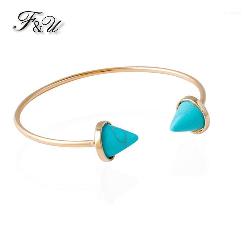 F&U New Arrival Gold Color Green and White 3D Triangle Stone Open Bangle Bracelet for Women1
F&U New Arrival Gold Color Green and White 3D Triangle Stone Open Bangle Bracelet for Women1