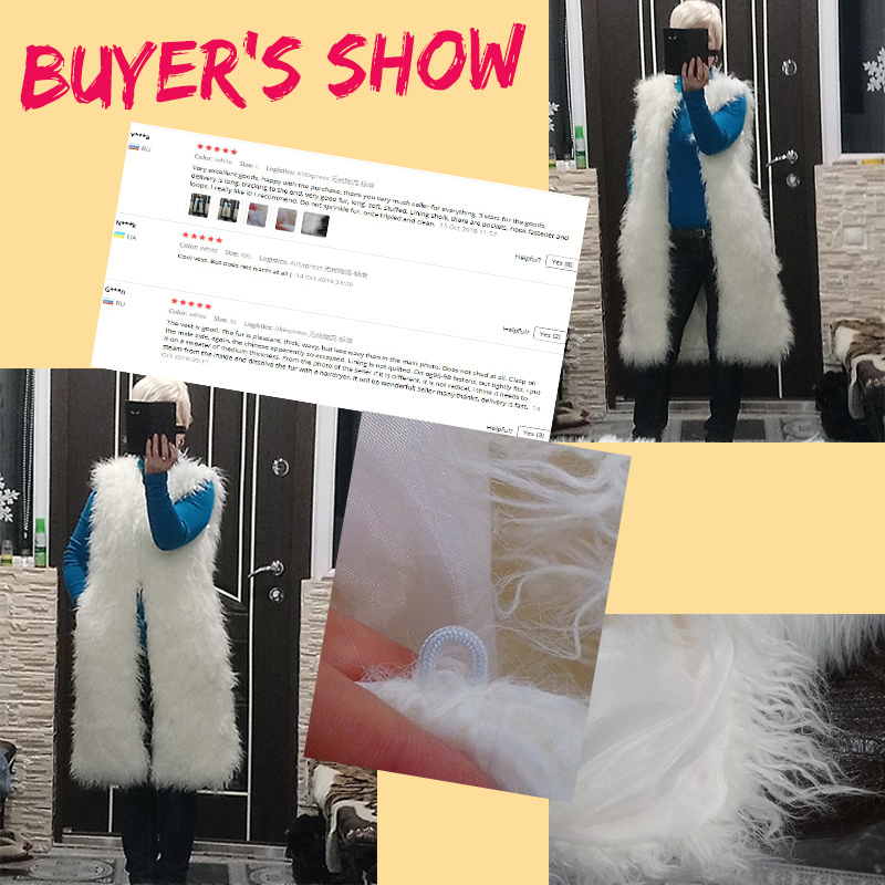 Women Faux Fur Long Vest Autumn Winter Fluffy Fur Sleeveless Waistcoat Female Elegant Soft Hairy Fashion Overcoat 201110