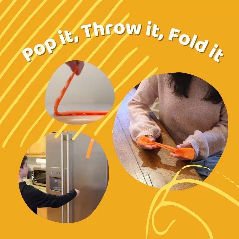 Fidget Squidopop Suction Cup Toy Rectangular Pat Silicone Sheet Children's Decompression Squeeze Toy Compression and soft