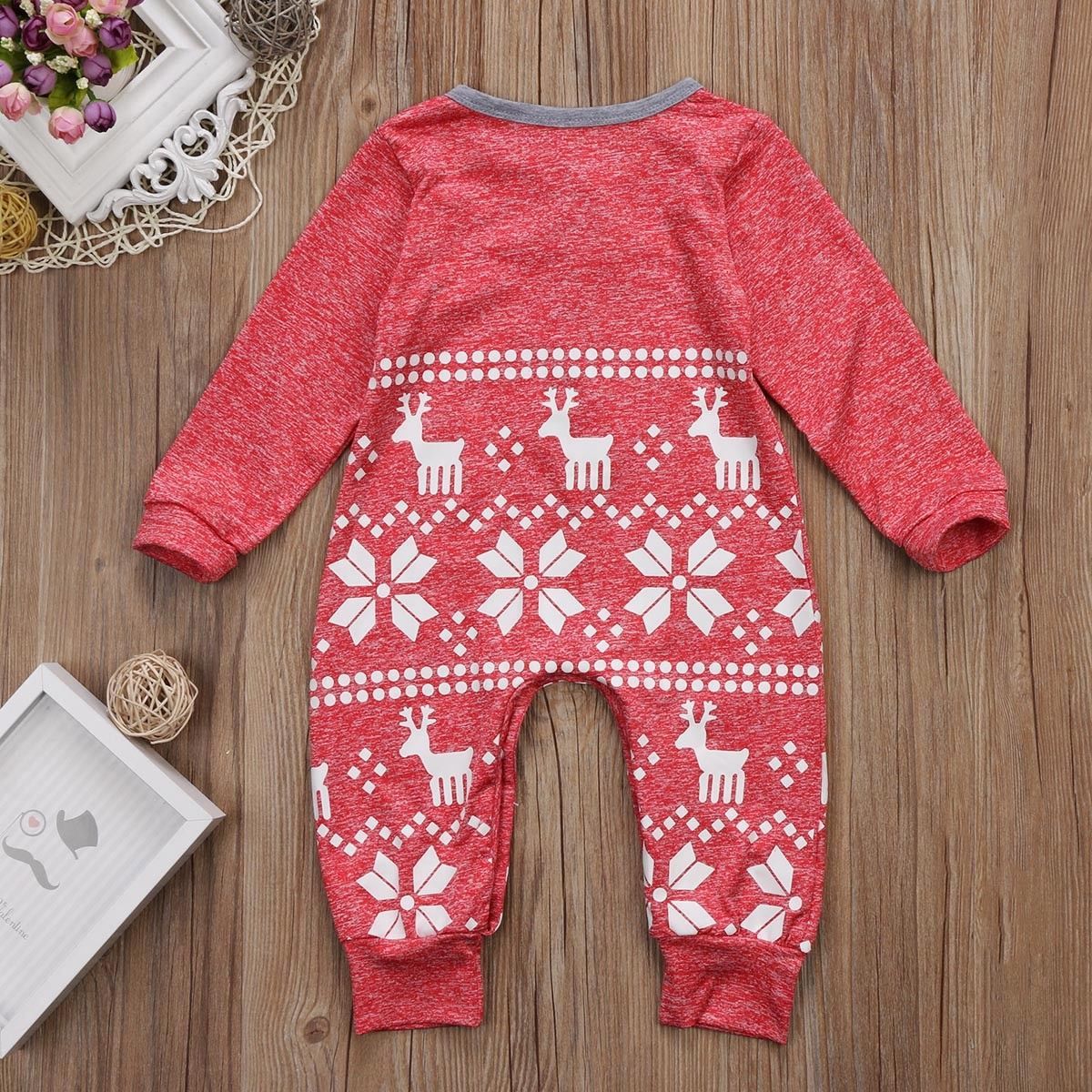 OKLADY 2019 New Arrival XMAS Baby Kids Boy Girl Infant Romper Jumpsuit Playsuit Outfit Christmas Toddler Rompers Y1221