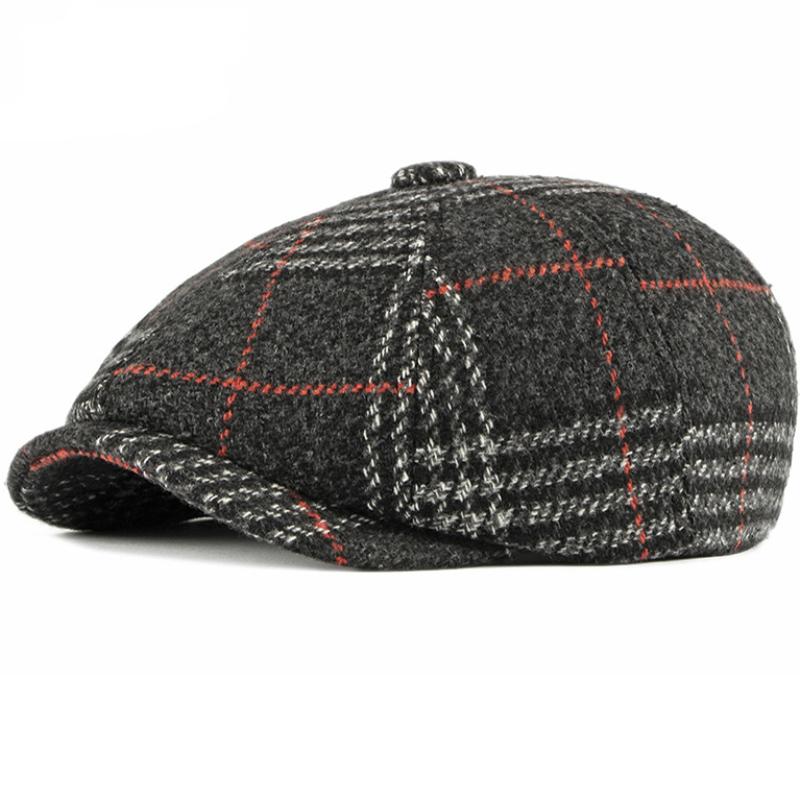 HT2700 Autumn Winter Wool Hat Flat Cap Retro Plaid Men Women Octagonal Newsboy Cap Plaid Artist Painter Hat Men Women Beret, Black
HT2700 Autumn Winter Wool Hat Flat Cap Retro Plaid Men Women Octagonal Newsboy Cap Plaid Artist Painter Hat Men Women Beret, Black