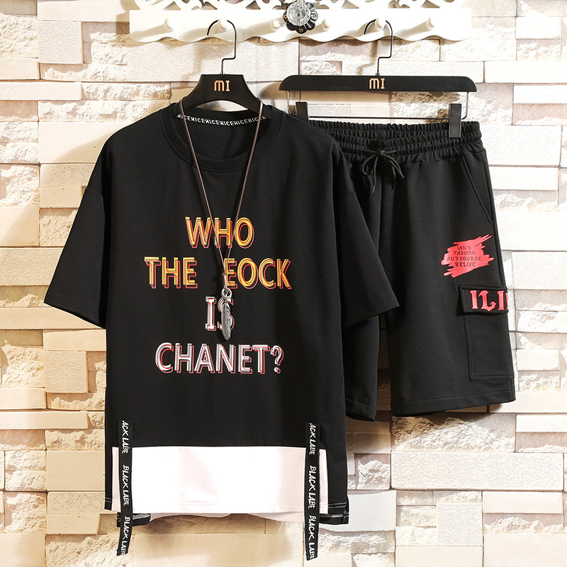 2021 New Fashion Tracksuit Men Sets Summer Men's Cropped t Shirt+ Shorts Casual Suits Sportswear Mens Clothing 6l2z, Black
2021 New Fashion Tracksuit Men Sets Summer Men's Cropped t Shirt+ Shorts Casual Suits Sportswear Mens Clothing 6l2z, Black