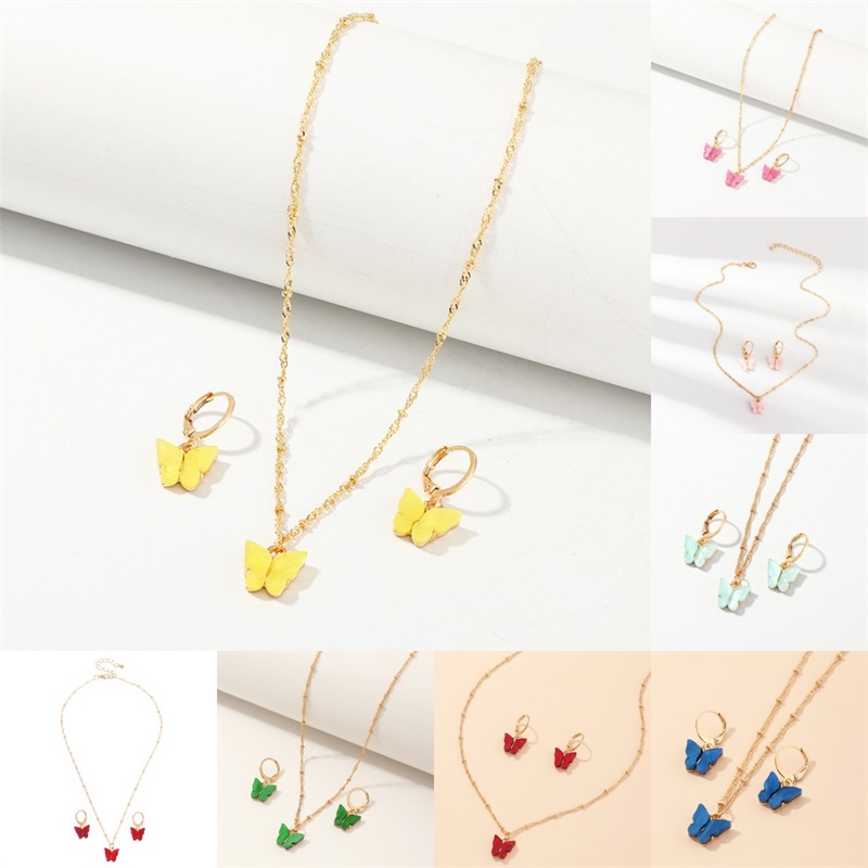 Fashion Butterfly Jewelry Set Originality Resin Multi Color Ornaments Pendant Womens Earrings Necklace Christmas High Quality 5 5nz K2B, As show
Fashion Butterfly Jewelry Set Originality Resin Multi Color Ornaments Pendant Womens Earrings Necklace Christmas High Quality 5 5nz K2B, As show