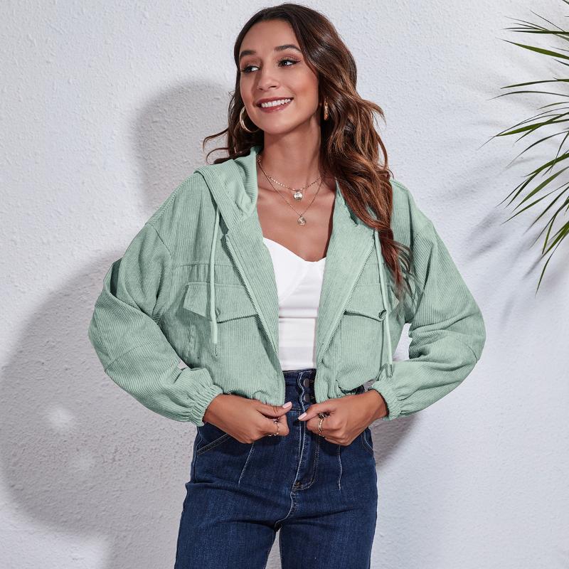 Women's Jackets Elegant Corduroy Women Jacket Solid Long Sleeve Zipper Coat Outwear Fashion Streetwear 121525WWA, Black;brown
Women's Jackets Elegant Corduroy Women Jacket Solid Long Sleeve Zipper Coat Outwear Fashion Streetwear 121525WWA, Black;brown