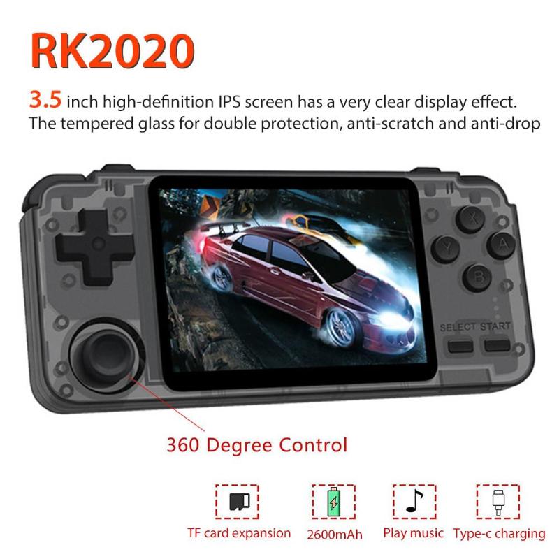 RK2020 Mini 3.5 Inch HD IPS Screen Retro Game Console 4770 Dual-core 1.0GHZ 32G / 64G Handheld Video Game Controller Joystick
RK2020 Mini 3.5 Inch HD IPS Screen Retro Game Console 4770 Dual-core 1.0GHZ 32G / 64G Handheld Video Game Controller Joystick