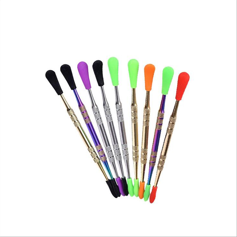 DHL Stainless Steel Wax Dabber Tool With Silicone Cap Bag OEM Logo Dry Herb Tobacco Dab Nail Pipe Silver Gold Rainbow Smoking Accessories
DHL Stainless Steel Wax Dabber Tool With Silicone Cap Bag OEM Logo Dry Herb Tobacco Dab Nail Pipe Silver Gold Rainbow Smoking Accessories