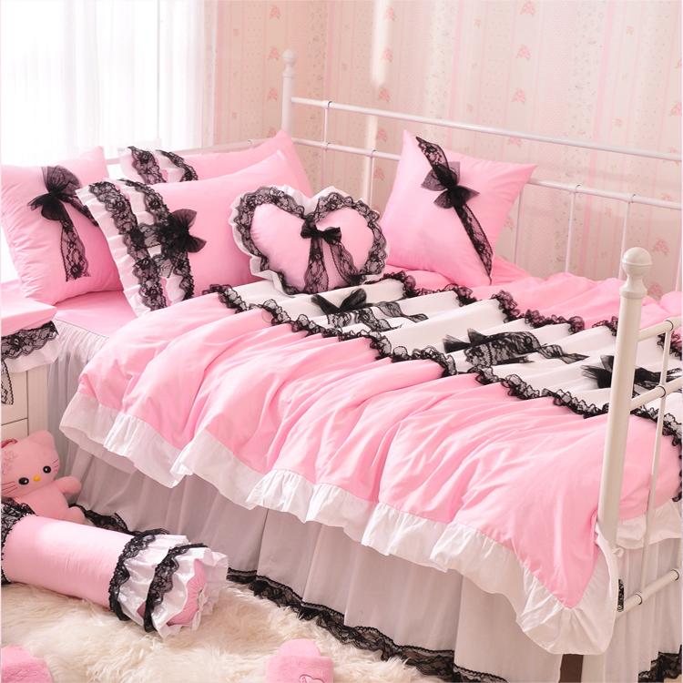 Pink Princess Bedspread Bedding Set Lace Duvet Cover Queen King Size 4pcs Solid Color Bedclothes Bed Skirts Linen 100% Cotton, Blue
Pink Princess Bedspread Bedding Set Lace Duvet Cover Queen King Size 4pcs Solid Color Bedclothes Bed Skirts Linen 100% Cotton, Blue