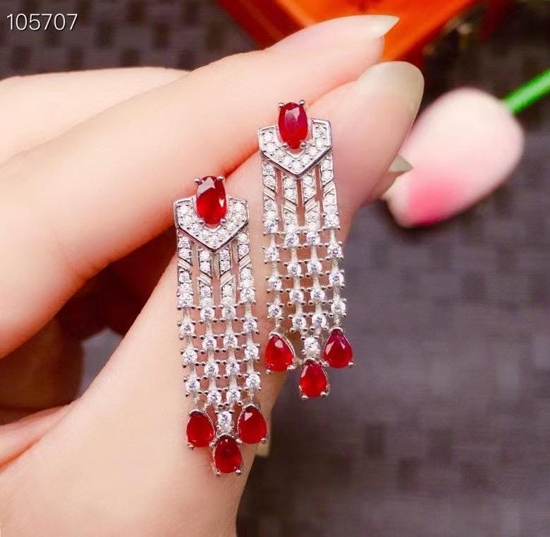 100% Natural and Real Ruby Earring gemstone Jewelry 925 sterling silver for women Earring Wedding Ring
100% Natural and Real Ruby Earring gemstone Jewelry 925 sterling silver for women Earring Wedding Ring
