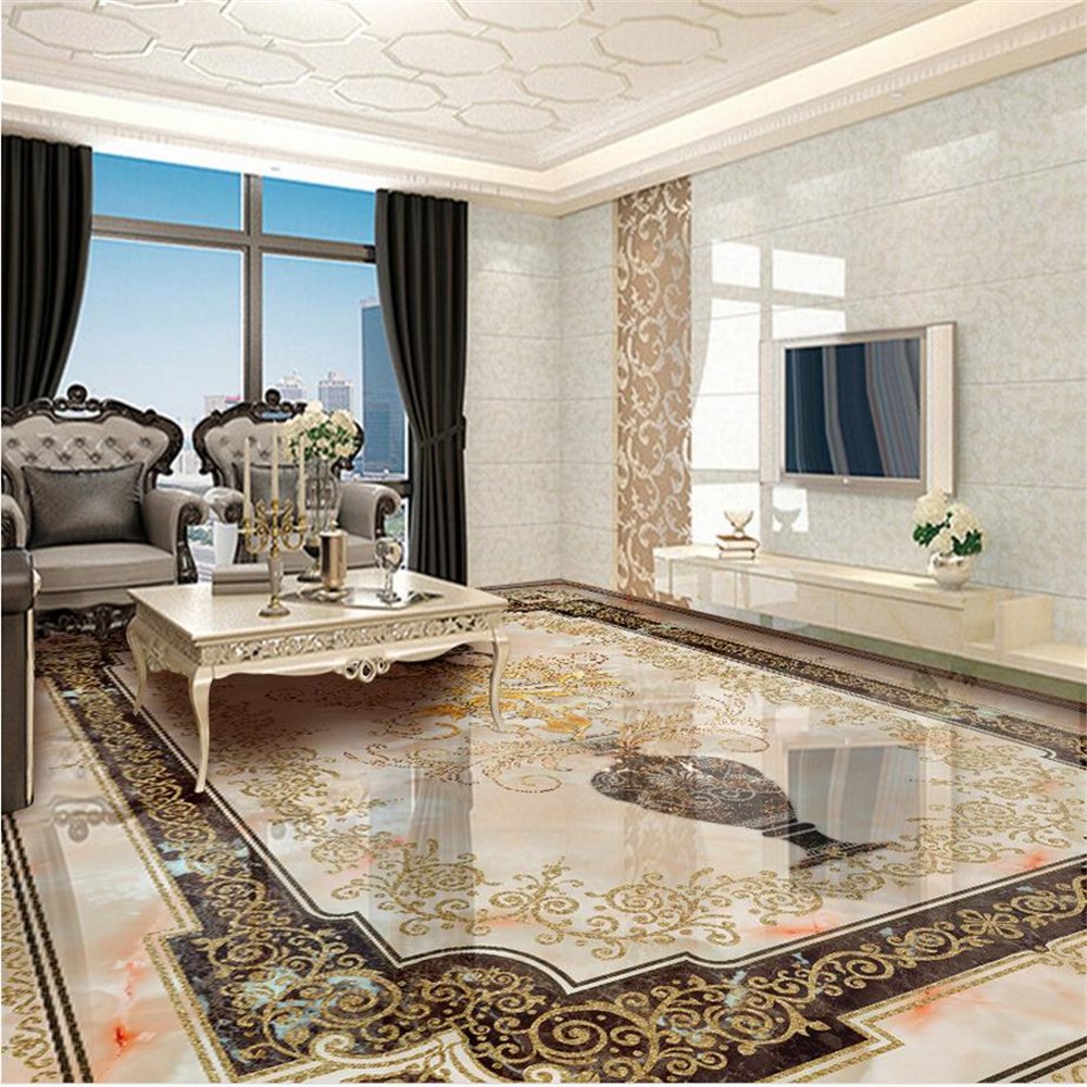 European pattern 3d floor painting wallpaper vase marble floor tiles beautiful scenery wallpapers, Brown
European pattern 3d floor painting wallpaper vase marble floor tiles beautiful scenery wallpapers, Brown