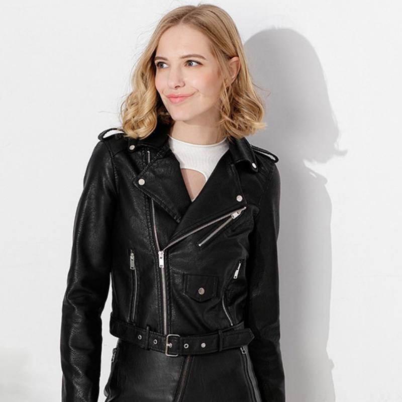 Women Faux Soft Leather Jackets Asymmetric Moto Biker Blazer Coats Slim Fitted Zip Up Short Bomber Outwear Street Fashion Tide, Black
Women Faux Soft Leather Jackets Asymmetric Moto Biker Blazer Coats Slim Fitted Zip Up Short Bomber Outwear Street Fashion Tide, Black
