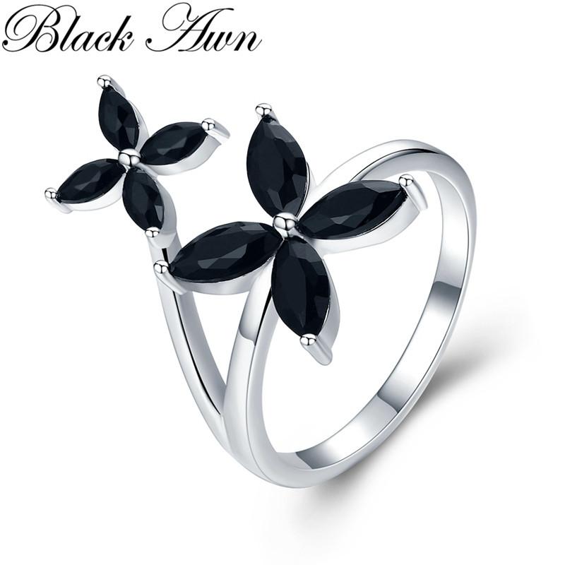Cluster Rings Romantic Flower 2.9g 925 Sterling Silver Fine Jewelry Engagement Black Spinel Ring For Women G032
Cluster Rings Romantic Flower 2.9g 925 Sterling Silver Fine Jewelry Engagement Black Spinel Ring For Women G032