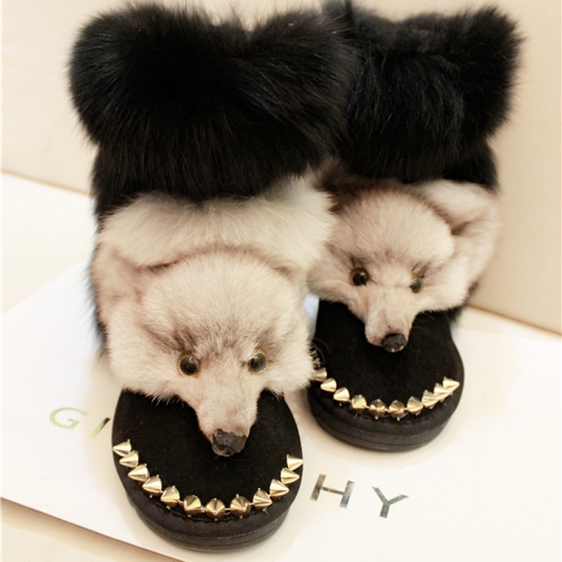 Winter Boots Woman Warm Handmade Snow Boots Women Real Fox Fur Slip On Casual Shoes Women Flat Leather Rivet Ankle Boots 201028, Black
Winter Boots Woman Warm Handmade Snow Boots Women Real Fox Fur Slip On Casual Shoes Women Flat Leather Rivet Ankle Boots 201028, Black