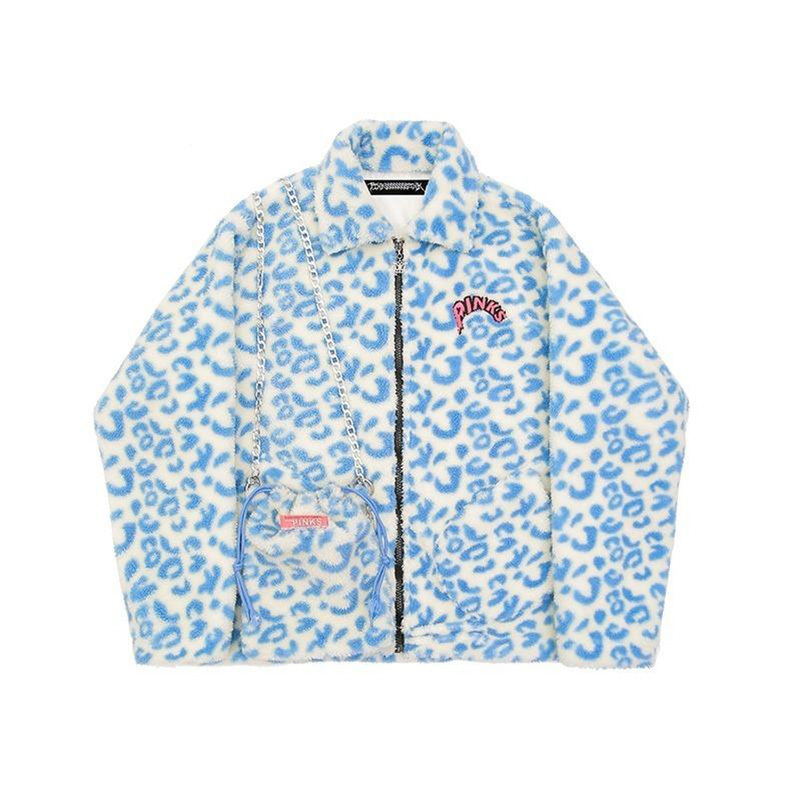 Faux Fur Woolen Warm Winter Women Jacket Plus Size Fuzzy Cute Jackets Milk Cow Leopard Print Turn-down Collar Coat Overcoat Girl T200902