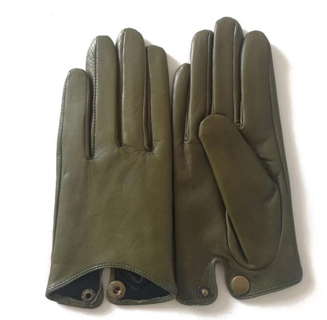 Women's Natural Sheepskin Leather Gloves Female Genuine Leather Motorcycle Driving Gloves R760 201020
