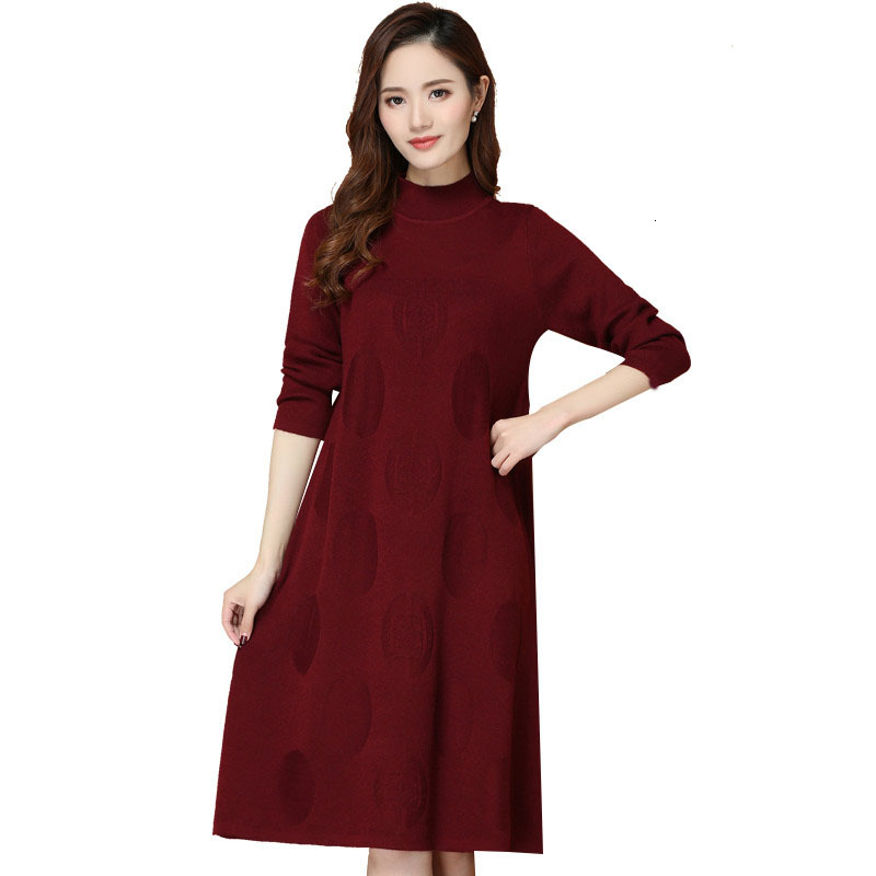 Female Winter Plus Size Pullover Cashmere Sweater Mid-length Dress R277 J993, Green
Female Winter Plus Size Pullover Cashmere Sweater Mid-length Dress R277 J993, Green