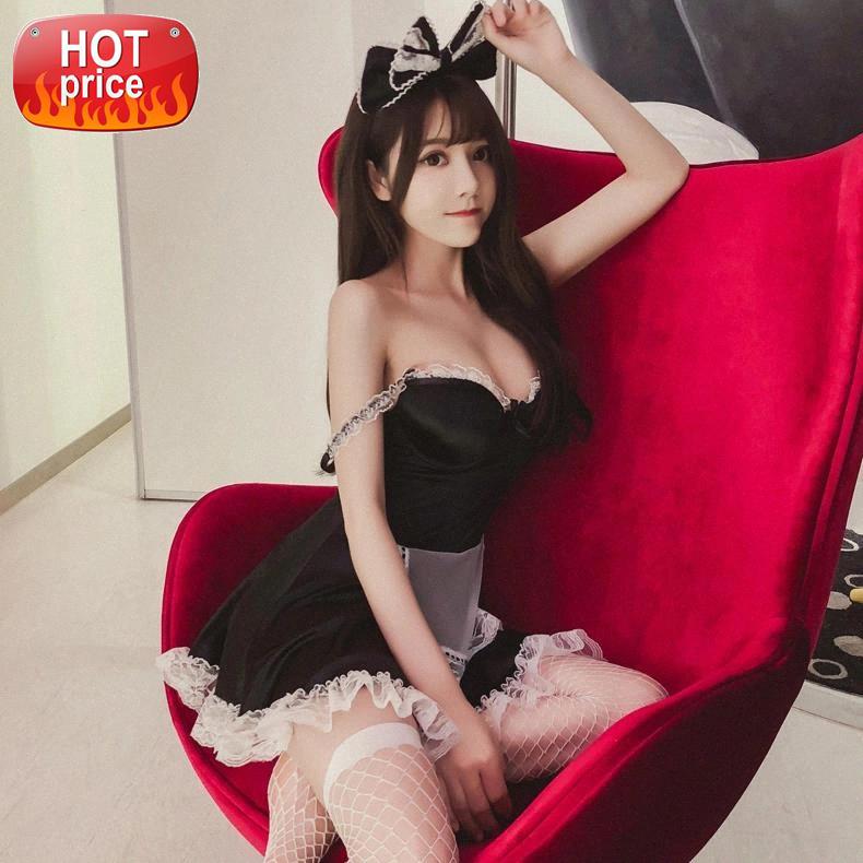 Japanese Women Maid Cosplay Costume Sexy Halloween Outfits New Hot Women Room Service Maid Cosplay School Girl Costume #2I9a, Black;white
Japanese Women Maid Cosplay Costume Sexy Halloween Outfits New Hot Women Room Service Maid Cosplay School Girl Costume #2I9a, Black;white