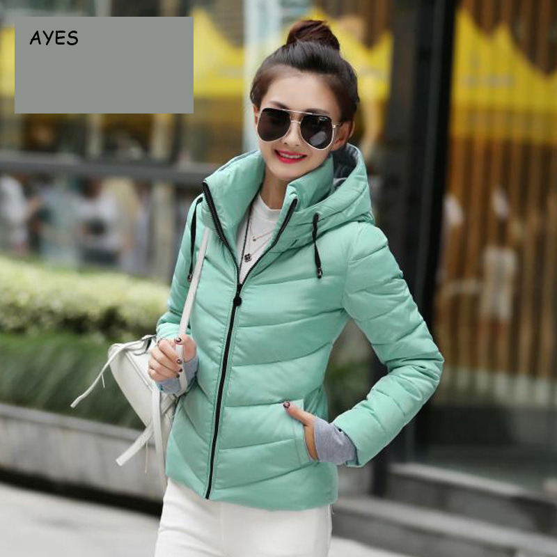 Red Parka Jacket Yellow Thick Winter Parkas Coat Solid Color Puffer Jacket Women Winter Basic Parka Plus Size Ladies Hooded Coat 201019