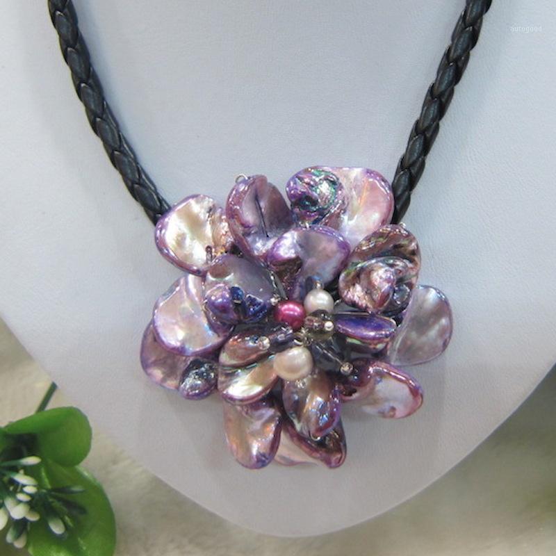 Chokers Fashion Jewelry Freshwater Pearl Sea Shell Flower Champange 18.5" Necklace Nature Leather1
Chokers Fashion Jewelry Freshwater Pearl Sea Shell Flower Champange 18.5" Necklace Nature Leather1