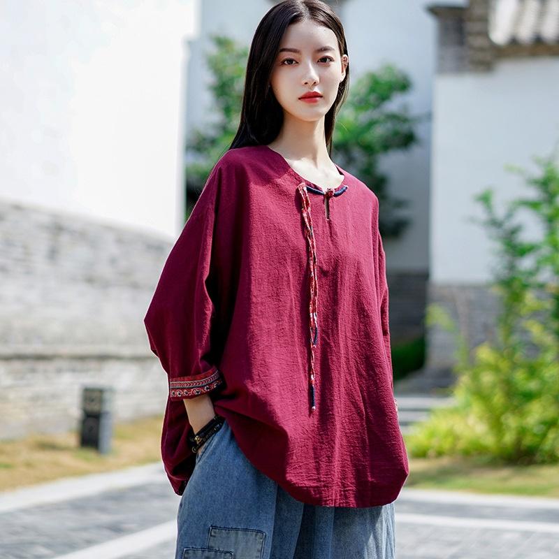 Cotton Linen Blouse And Top Women Loose Casual Shirt Ladies Chinese Tops Teasim Large Tunics Chinese Style Clothing Women 11478
Cotton Linen Blouse And Top Women Loose Casual Shirt Ladies Chinese Tops Teasim Large Tunics Chinese Style Clothing Women 11478