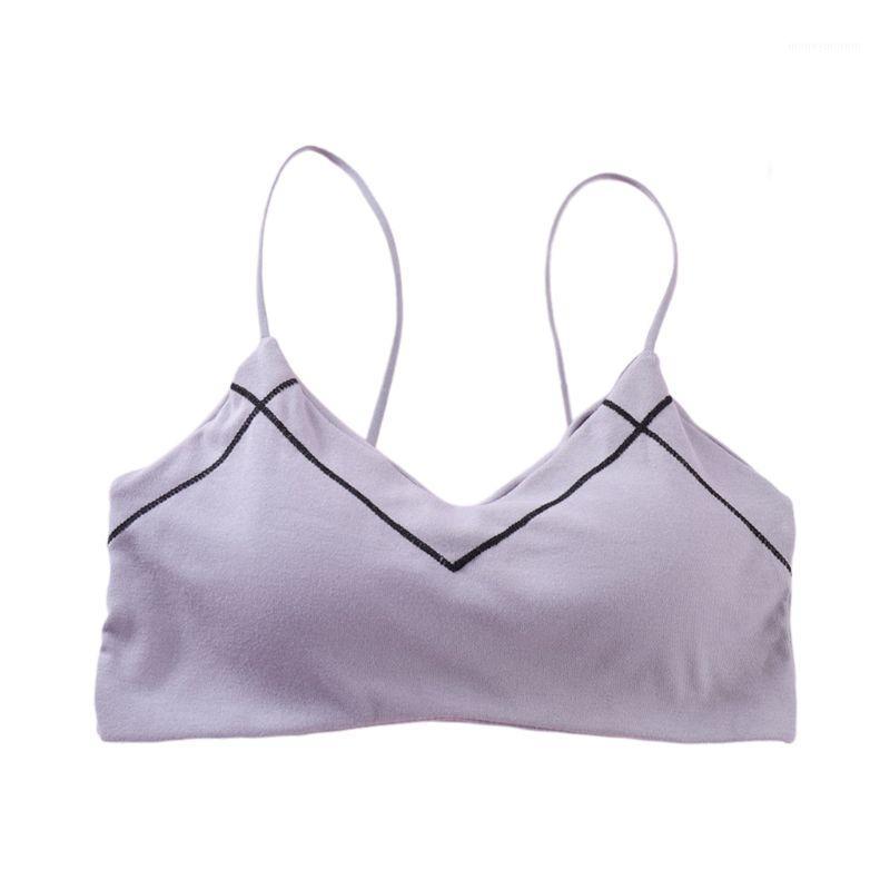 Women Puberty Girls Spaghetti Strap Bralette Sexy V-Neck Stripes Wire Free Bra Underwear Candy Color Padded Brassiere1, Black
Women Puberty Girls Spaghetti Strap Bralette Sexy V-Neck Stripes Wire Free Bra Underwear Candy Color Padded Brassiere1, Black