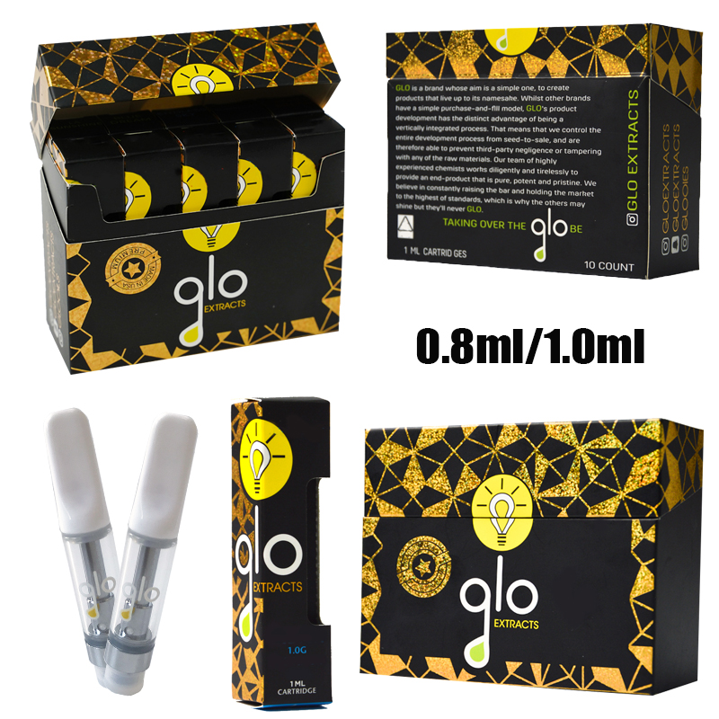 Glo Vape Cartridges Packing 0.8ml 1ml Ceramic Atomizer Glass Thick Oil Carts Dab Pen Wax Vaporizer 510 Thread Empty E Cigarettes
Glo Vape Cartridges Packing 0.8ml 1ml Ceramic Atomizer Glass Thick Oil Carts Dab Pen Wax Vaporizer 510 Thread Empty E Cigarettes