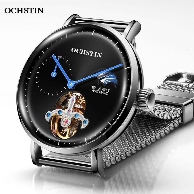 Wristwatches OCHSTIN Original Automatic Tourbillon Mechanical Watch Mens 2021 Luxury Stainless Steel Wristwatch Waterproof Casual GA6121, Silver black g
Wristwatches OCHSTIN Original Automatic Tourbillon Mechanical Watch Mens 2021 Luxury Stainless Steel Wristwatch Waterproof Casual GA6121, Silver black g