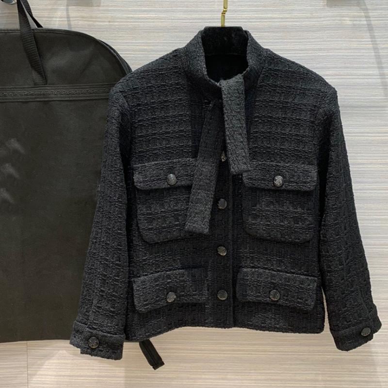 Women's Jackets Grand Designer Luxury Tweed Jacket For Women High Quality Lace Up Turtleneck Long Sleeve Single Breasted Fashion Coat 2021, Black
Women's Jackets Grand Designer Luxury Tweed Jacket For Women High Quality Lace Up Turtleneck Long Sleeve Single Breasted Fashion Coat 2021, Black