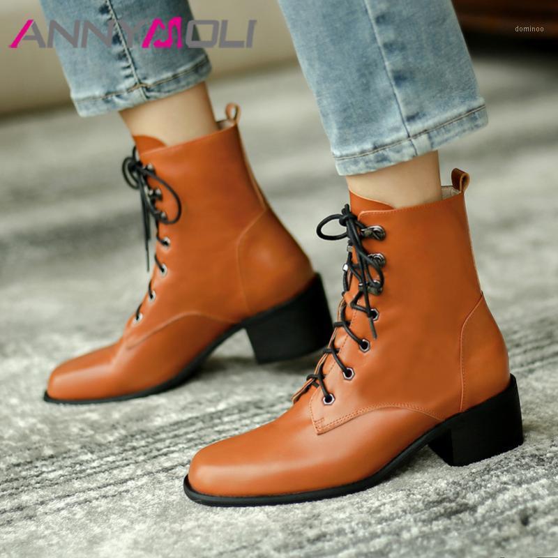 ANNYMOLI Real Leather High Heel Ankle Boots Women Short Boots Shoes Lace Up Thick Heels Ladies Autumn Winter Wine Red 431, Wine red synthetic
ANNYMOLI Real Leather High Heel Ankle Boots Women Short Boots Shoes Lace Up Thick Heels Ladies Autumn Winter Wine Red 431, Wine red synthetic