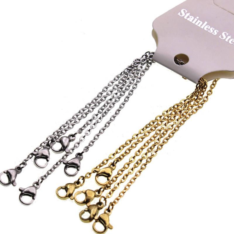 10pcs Chains Necklace 1.5mm 2mm Men Women Gold Steel Stainless Steel Link Cuban Chain Necklaces For Jewelry DIY 45 50 cm Long
10pcs Chains Necklace 1.5mm 2mm Men Women Gold Steel Stainless Steel Link Cuban Chain Necklaces For Jewelry DIY 45 50 cm Long